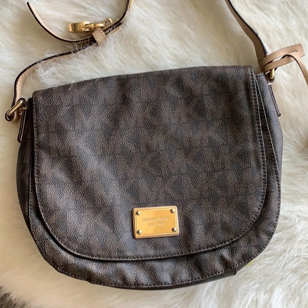 Michael Kors | brown MK Satchel Crossbody Bag - Picture 2 of 16
